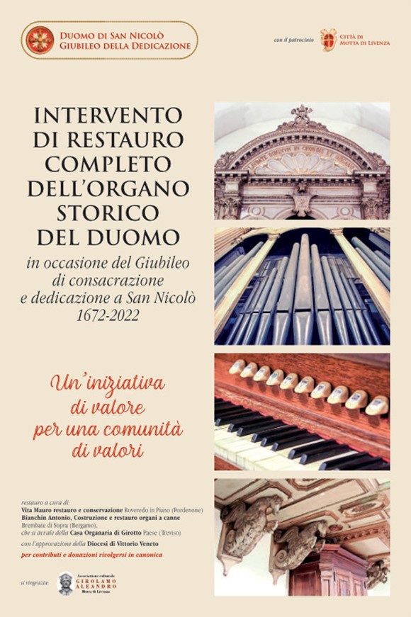Intervento di restauro completo dell'organo storico del Duomo